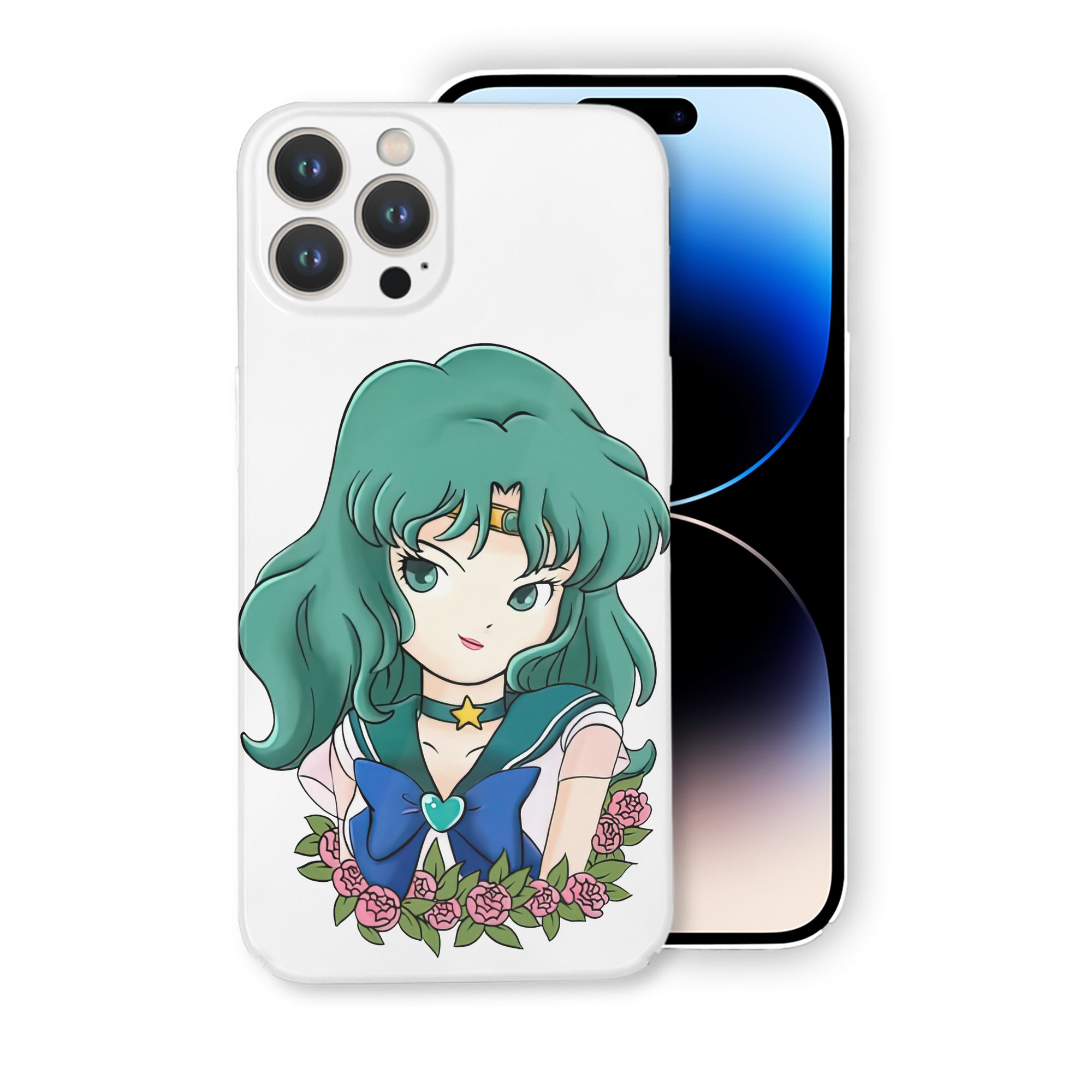 （画像用） 美少女戦士セーラームーン 海王 みちる（かいおう みちる） Sailor Moon Kaiou Michiru 【iPhone 14シリーズ対応】ハードケース